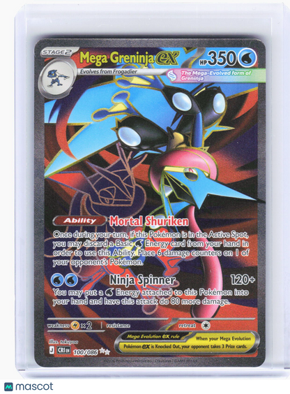 2026 Pokemon—Mega Greninja ex #100/86 Chaos Rising—Ultra Rare Foil