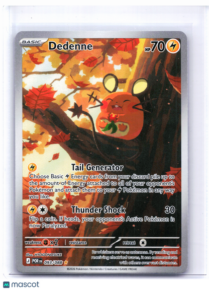 2026 Pokemon—Dedenne #093/088 Perfect Order—Illustration Rare Holo