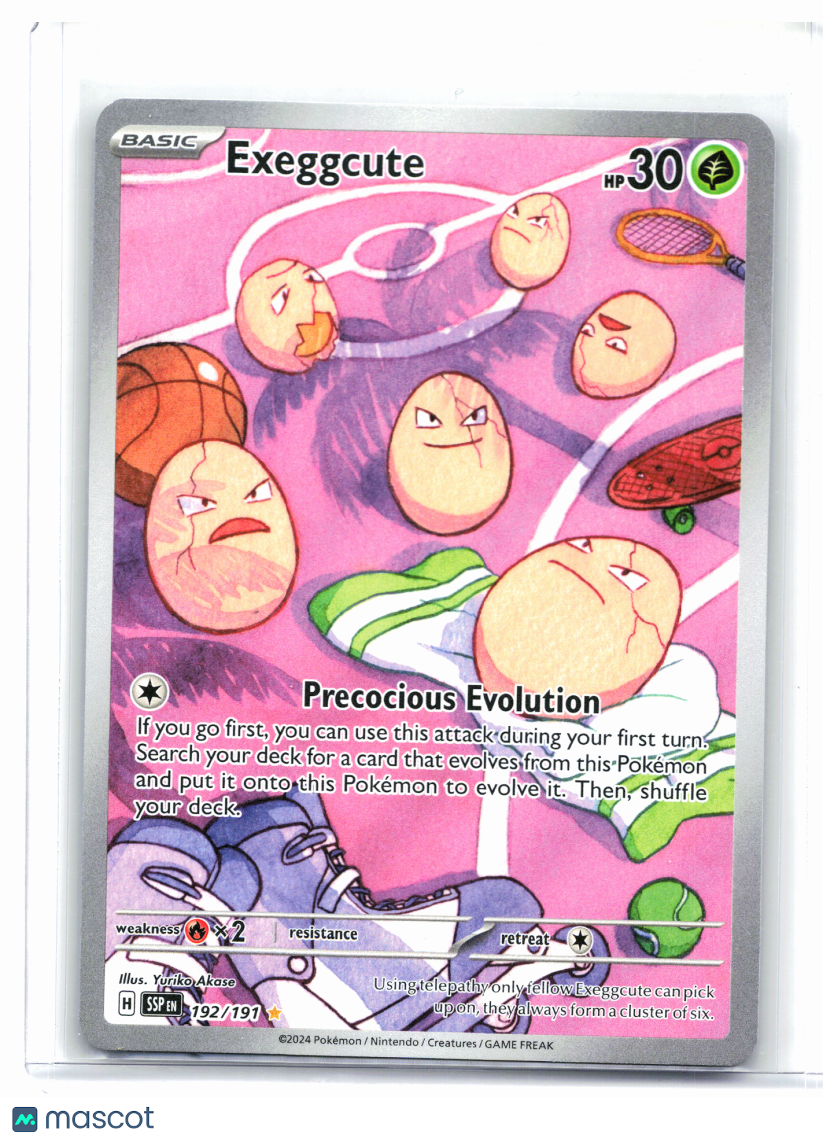 2024 Pokemon—Exeggcute #192/191 Surging Sparks—Illustration Rare Holo