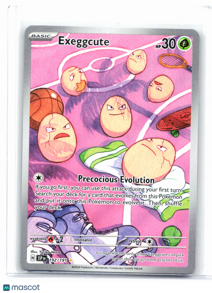 2024 Pokemon—Exeggcute #192/191 Surging Sparks—Illustration Rare Holo