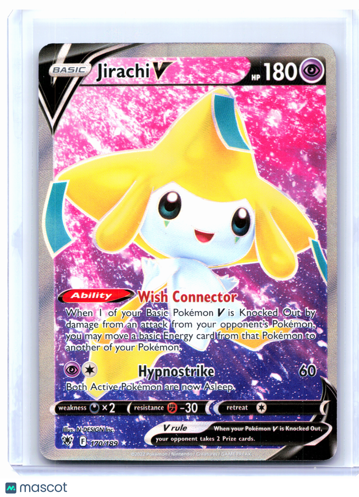 2022 Pokemon—Jirachi V #170/189 Astral Radiance—Ultra Rare Holo [Lightly Played]