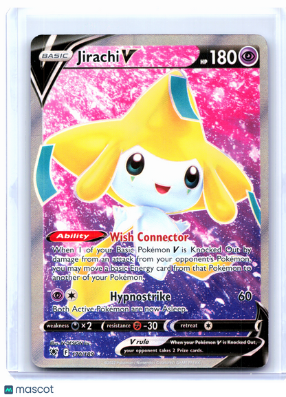 2022 Pokemon—Jirachi V #170/189 Astral Radiance—Ultra Rare Holo [Lightly Played]