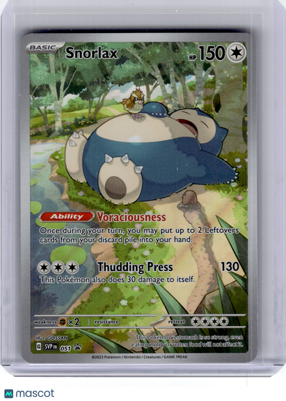 2023 Pokemon—Snorlax #051 Scarlet & Violet 151—Black Star Promo Holo