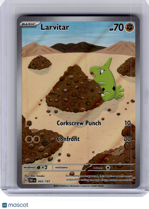2023 Pokemon—Larvitar #203 Obsidian Flames—Illustration Rare Holo