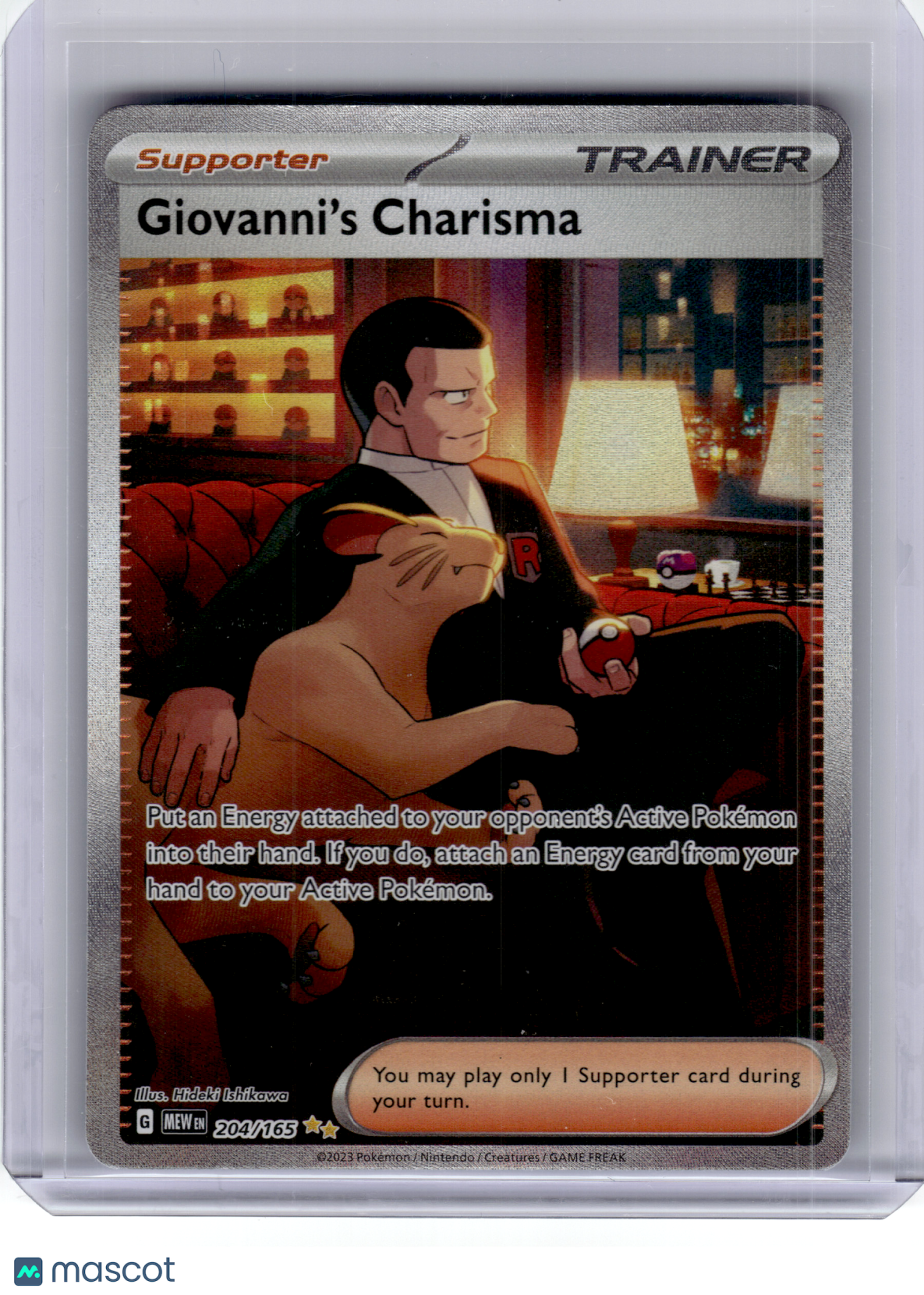 2023 Pokemon—Giovanni's Charisma #204 Scarlet & Violet 151—Ultra Rare Holo