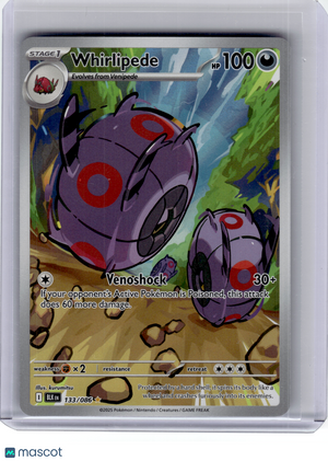 2025 Pokemon—Whirlipede #133 Black Bolt—Illustration Rare Holo