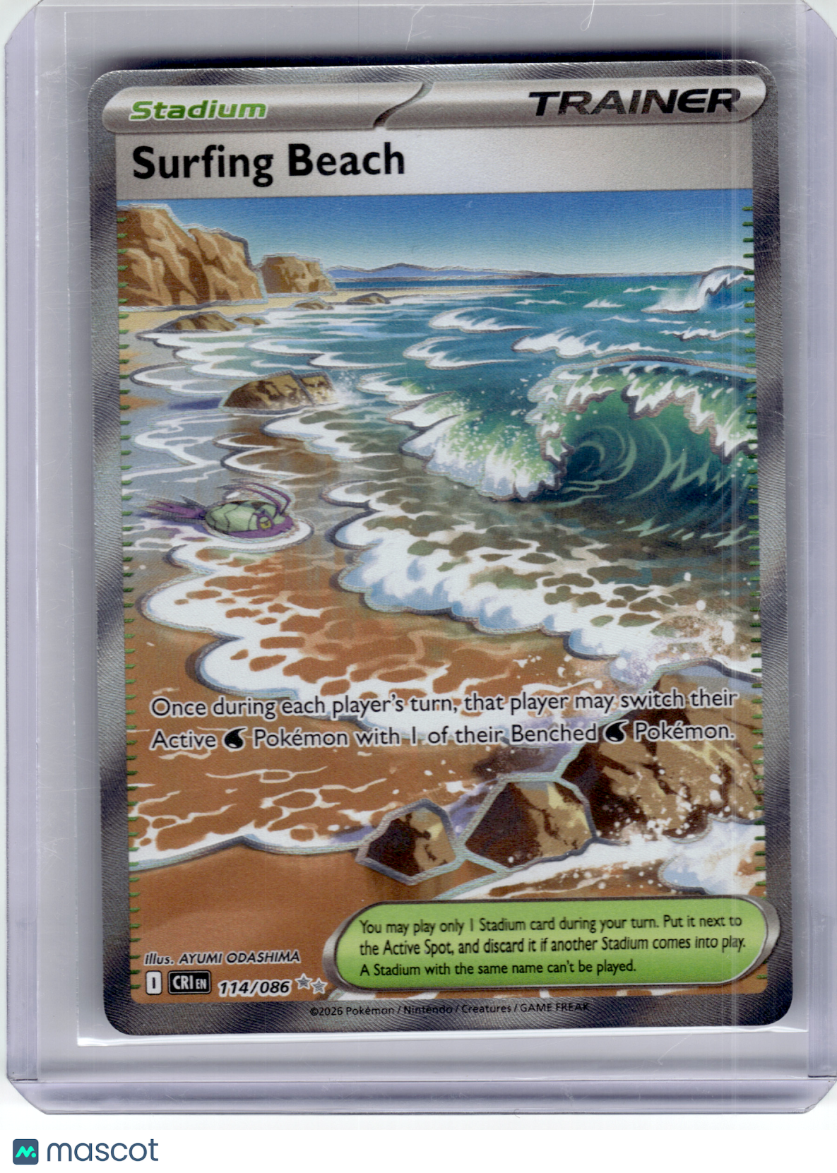 2026 Pokemon—Surfing Beach #114 Chaos Rising—Ultra Rare Holo
