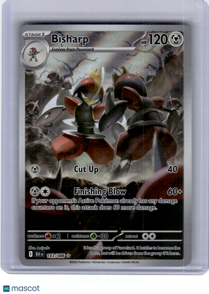 2025 Pokemon—Bisharp #143 Black Bolt—Illustration Rare Holo
