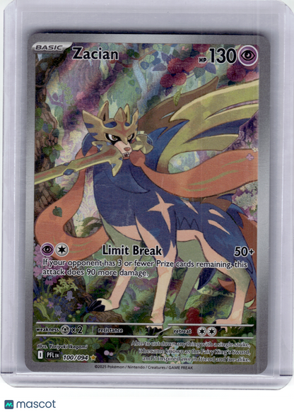 2025 Pokemon—Zacian #100 Phantasmal Flames—Illustration Rare Holo