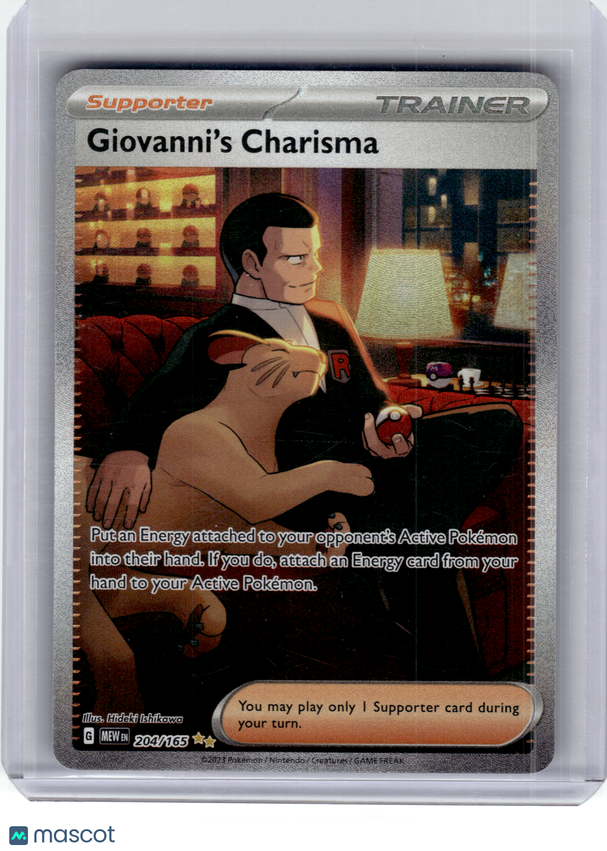 2023 Pokemon—Giovanni's Charisma #204 Scarlet & Violet 151—Ultra Rare Holo