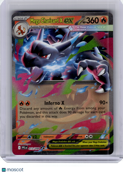 2025 Pokemon—Mega Charizard X ex #13 Phantasmal Flames—Double Rare Holo