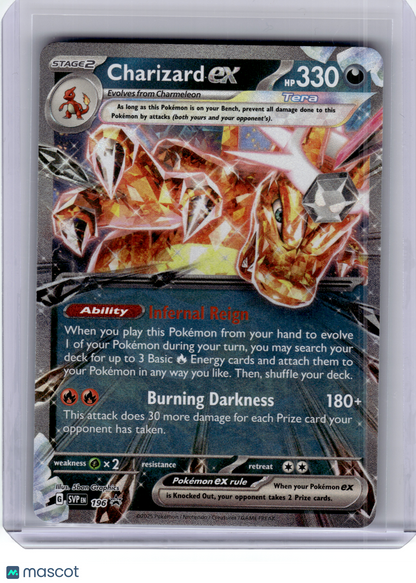2025 Pokemon—Charizard EX #196 Scarlet & Violet—Black Star Promo Holo
