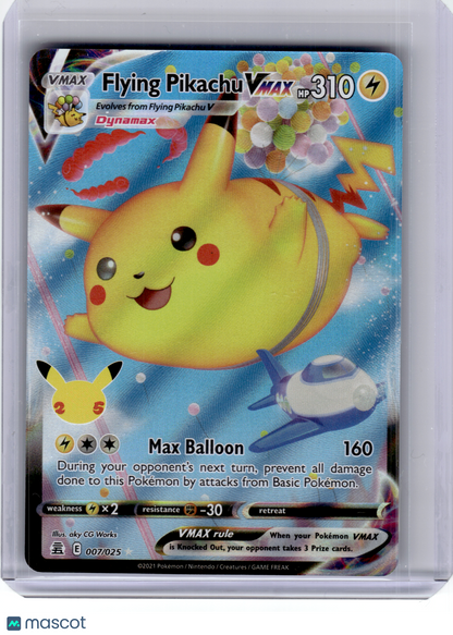 2021 Pokemon—Flying Pikachu VMAX #7 Celebrations: Classic Collection—UR Holo