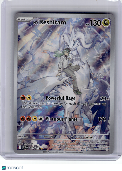 2025 Pokemon—N'S Reshiram #167 Journey Together—Illustration Rare Holo