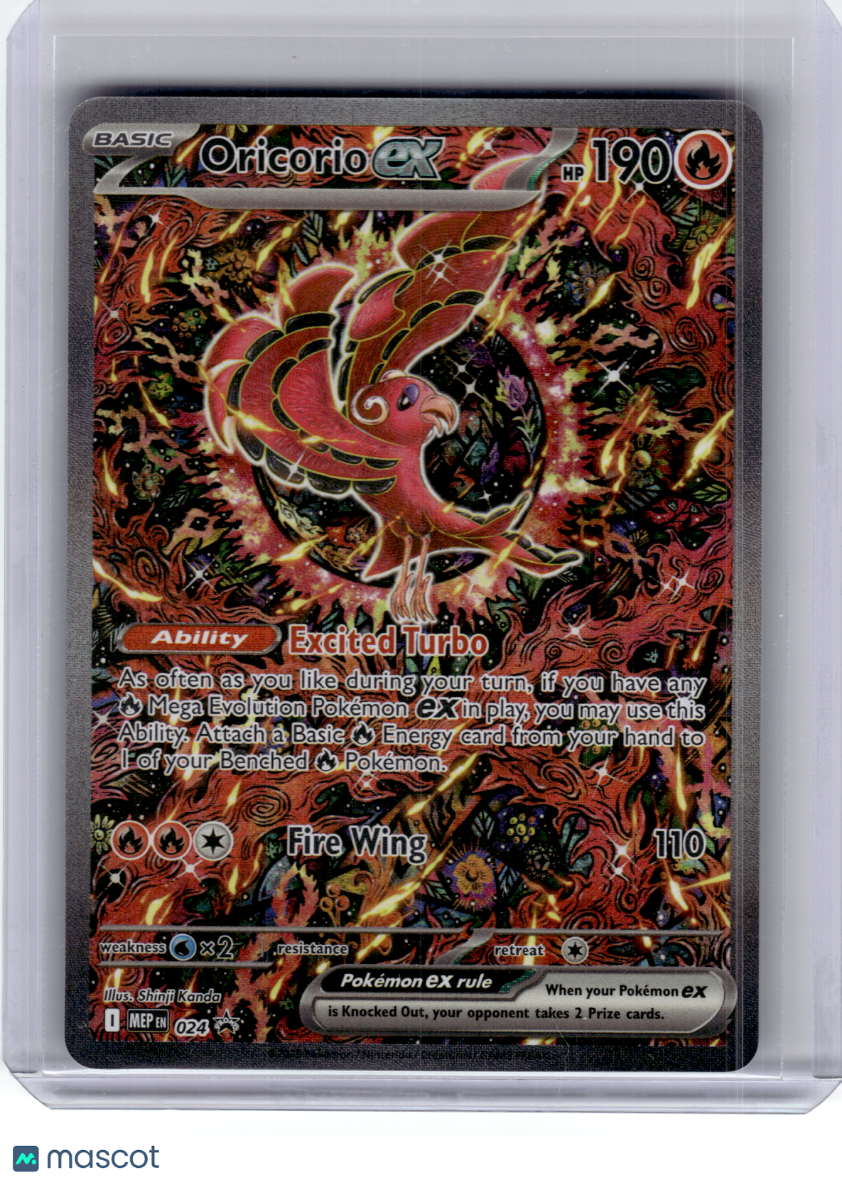 2025 Pokemon—Oricorio ex #024 Mega Evolution—Black Star Promo Holo