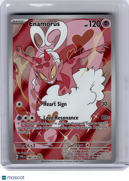 2024 Pokemon—Enamorus #180 Twilight Masquerade—Illustration Rare Holo