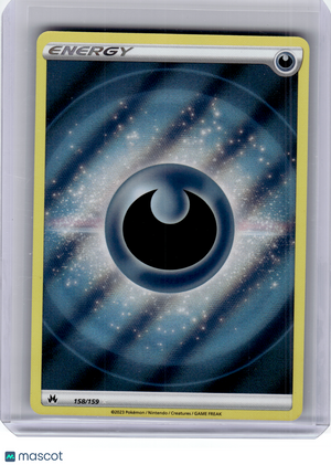 2023 Pokemon—Basic Darkness Energy #158 Crown Zenith—Rare Holo