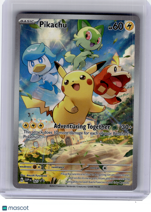 2023 Pokemon—Pikachu #027 Scarlet & Violet—Black Star Promo Holo