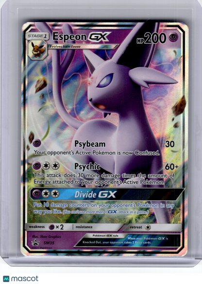 2017 Pokemon—Espeon GX SM35 Sun & Moon—Black Star Promo Holo [Moderately Played]