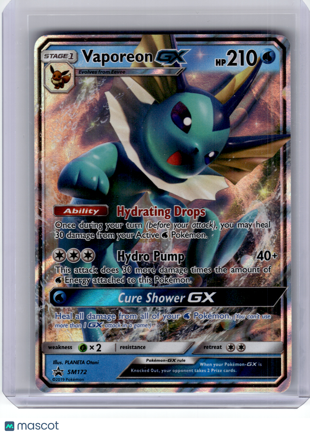 2019 Pokemon—Vaporeon GX #SM172 Sun & Moon—Black Star Promo Holo [LP]