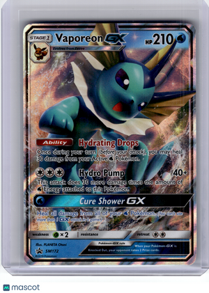 2019 Pokemon—Vaporeon GX #SM172 Sun & Moon—Black Star Promo Holo [LP]