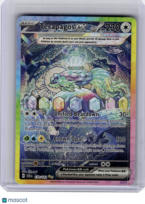 2024 Pokemon—Terapagos EX #170/142 Stellar Crown—SIR Holo [Lightly Played]