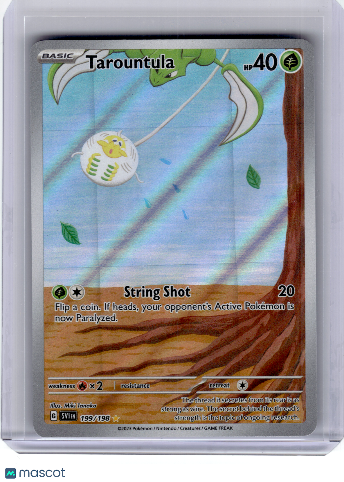2023 Pokemon—Tarountula #199/198 Scarlet & Violet—Illustration Rare Holo [LP]