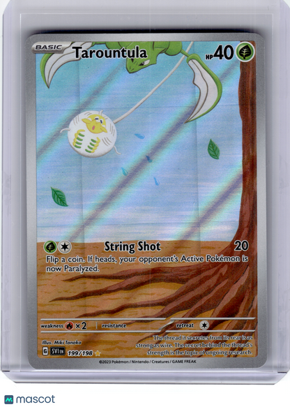 2023 Pokemon—Tarountula #199/198 Scarlet & Violet—Illustration Rare Holo [LP]