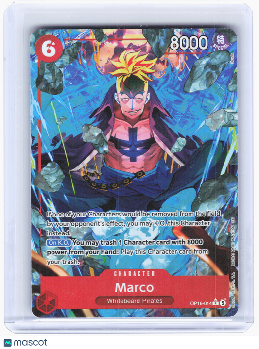 2026 One Piece—Marco #OP16-014 The Time of Battle—Rare Foil (Alt Art)