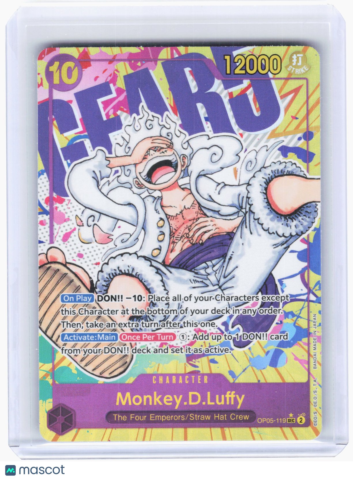 2023 Monkey.D.Luffy #OP05-119 Awakening of the New Era—Secret Rare Foil(Alt Art)