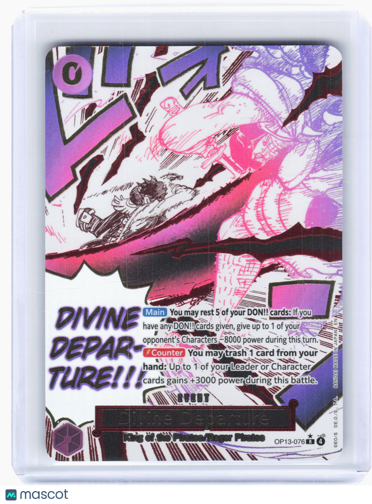 2025 One Piece—Divine Departure OP13-076 Carrying On His Will—Rare Foil(Alt Art)