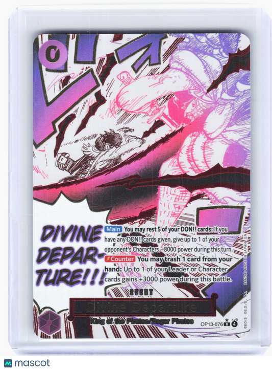 2025 One Piece—Divine Departure OP13-076 Carrying On His Will—Rare Foil(Alt Art)