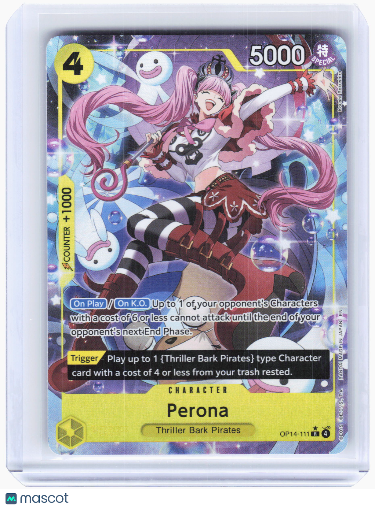 2026 One Piece—Perona #OP14-111 The Azure Sea's Seven—Rare Foil (Alt Art)