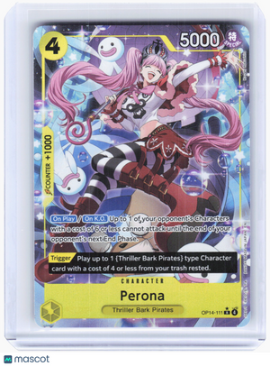 2026 One Piece—Perona #OP14-111 The Azure Sea's Seven—Rare Foil (Alt Art)
