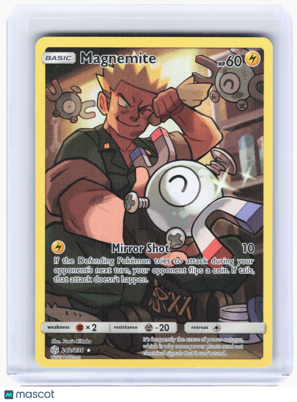 2019 Pokemon—Magnemite #242/236 Cosmic Eclipse—Secret Rare Holo