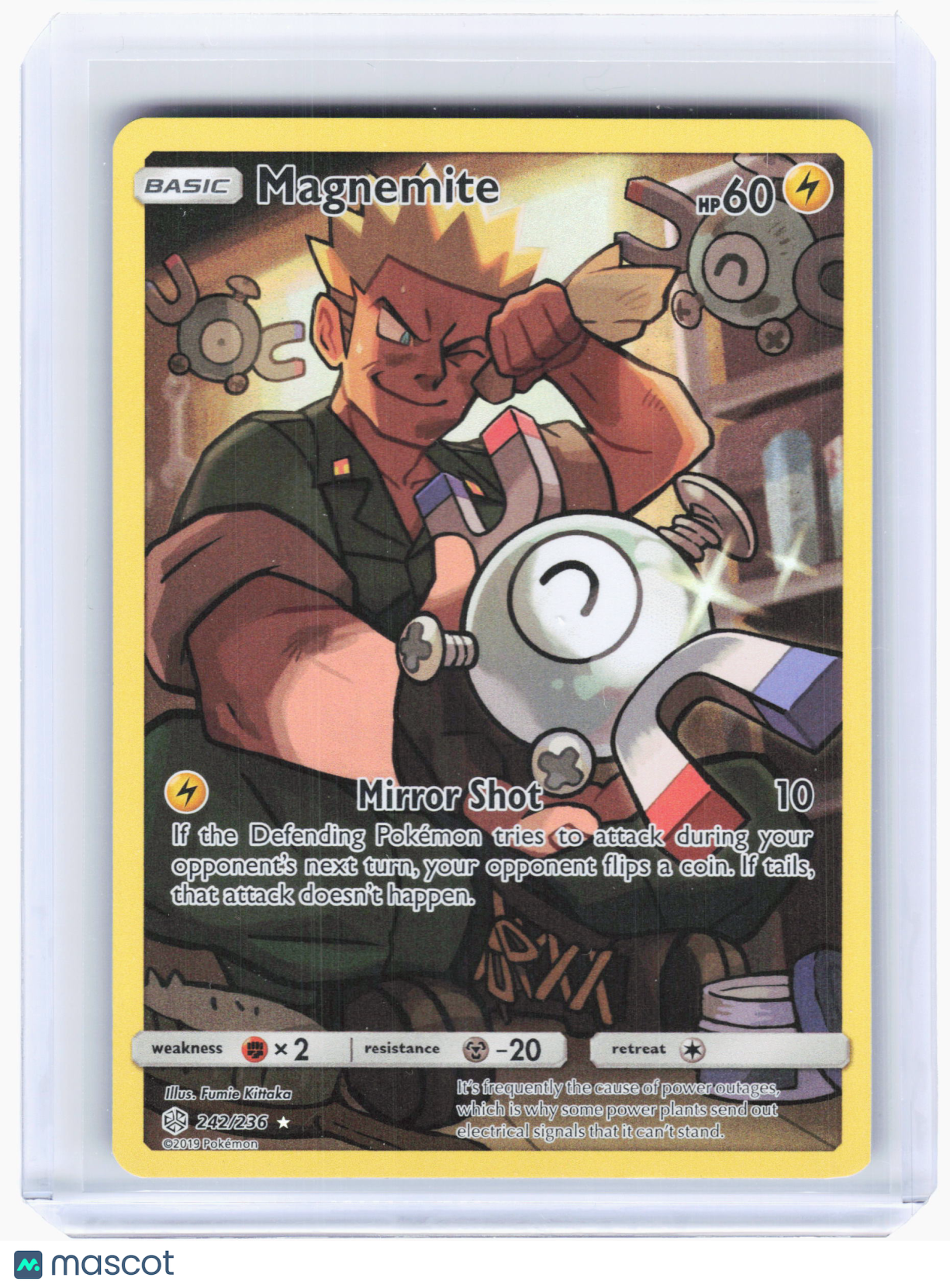 2019 Pokemon—Magnemite #242/236 Cosmic Eclipse—Secret Rare Holo