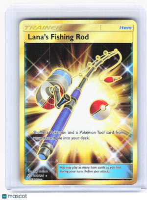 2019 Pokemon—Lana's Fishing Rod #266/236 Cosmic Eclipse—Secret Rare Holo