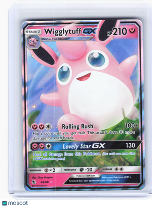 2019 Pokemon—Wigglytuff GX #42/68 Hidden Fates—Ultra Rare Holo