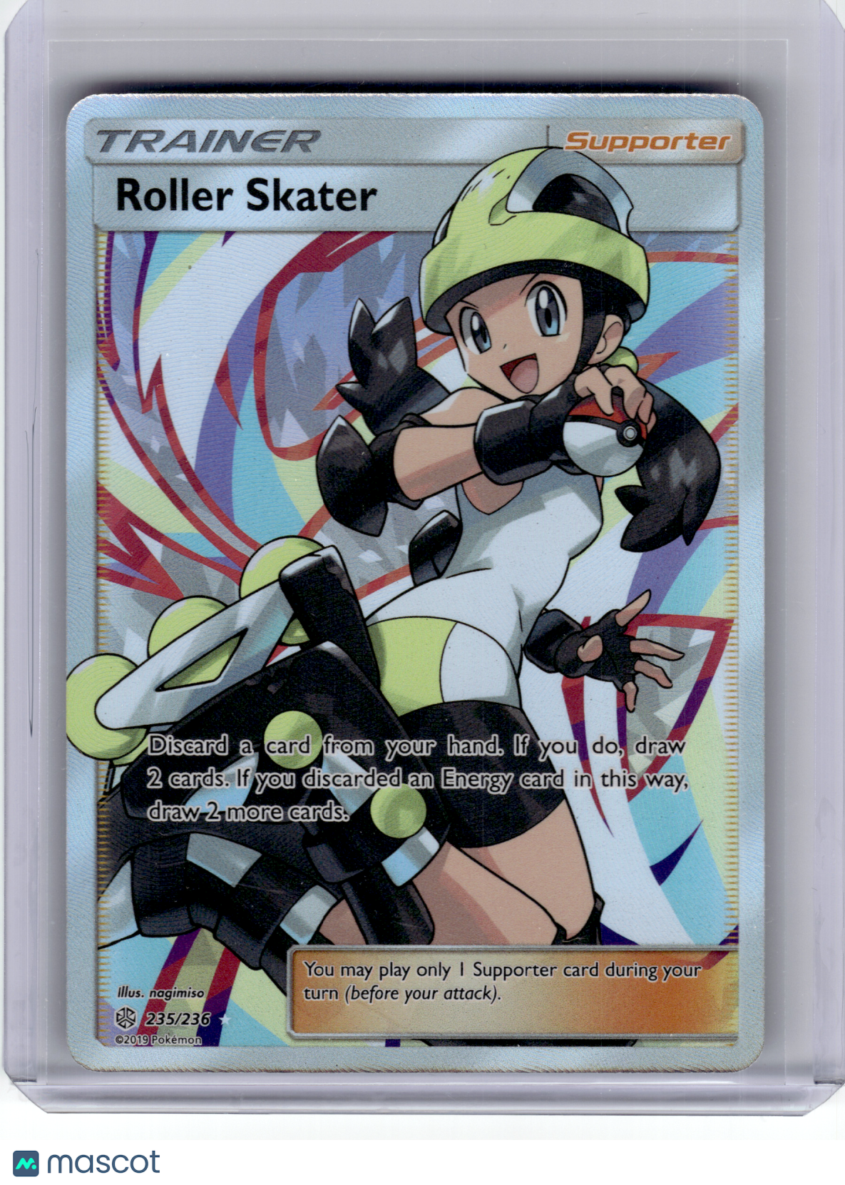 2019 Pokemon—Roller Skater #235 Sm-Cosmic Eclipse—Ultra Rare Holo