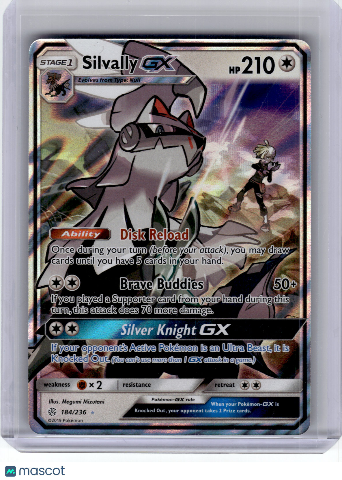 2019 Pokemon—Silvally GX #184 Sm-Cosmic Eclipse—Ultra Rare Holo