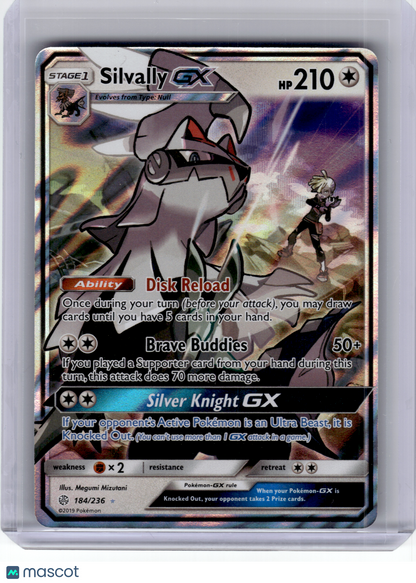 2019 Pokemon—Silvally GX #184 Sm-Cosmic Eclipse—Ultra Rare Holo