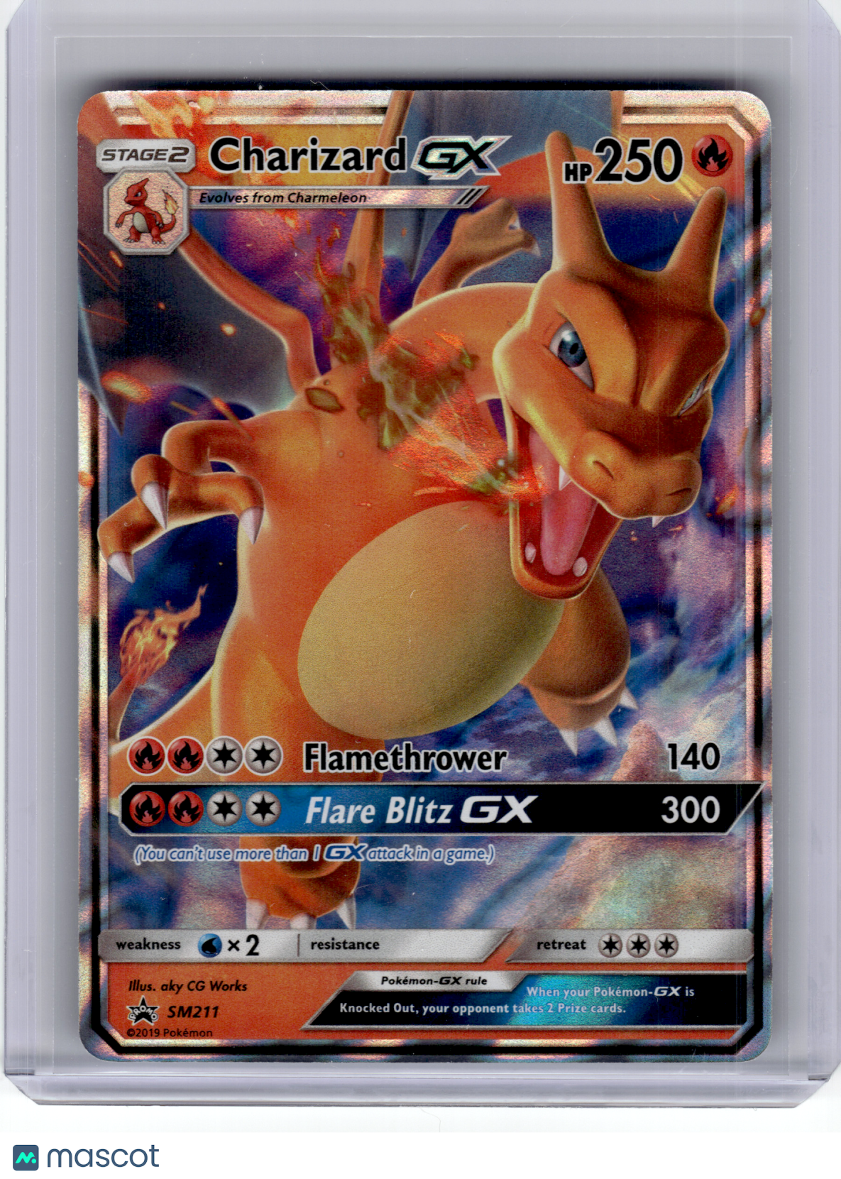 2019 Pokemon—Charizard GX #SM211 Sun & Moon—Black Star Promo Holo