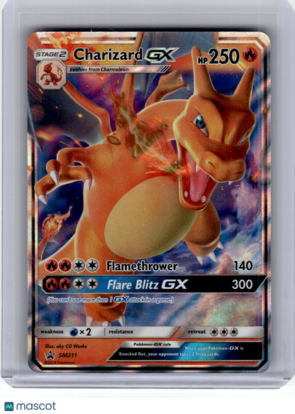 2019 Pokemon—Charizard GX #SM211 Sun & Moon—Black Star Promo Holo