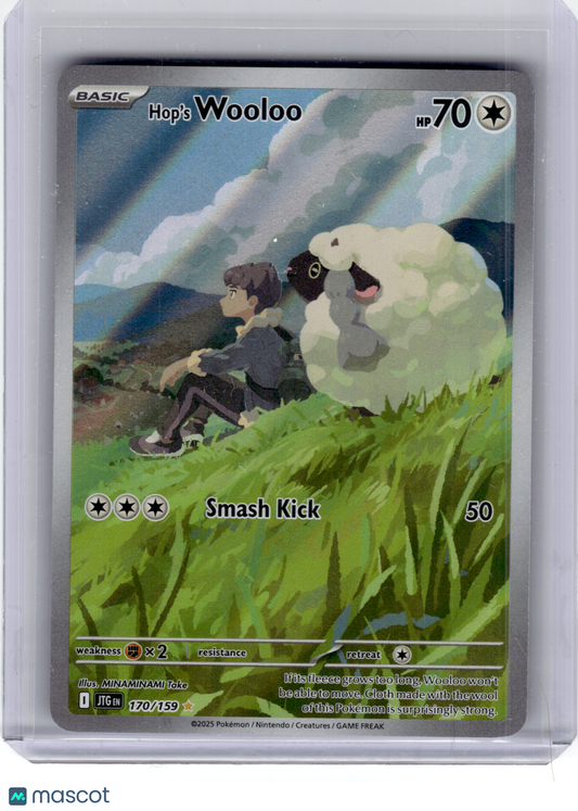 2025 Pokemon—Hop's Wooloo #170 Journey Together—Illustration Rare Holo
