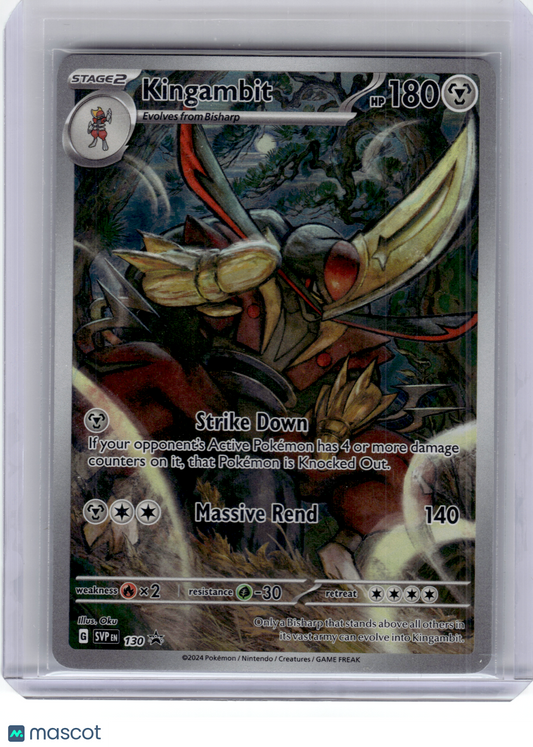 2024 Pokemon—Kingambit #130 Scarlet & Violet—Black Star Promo Holo