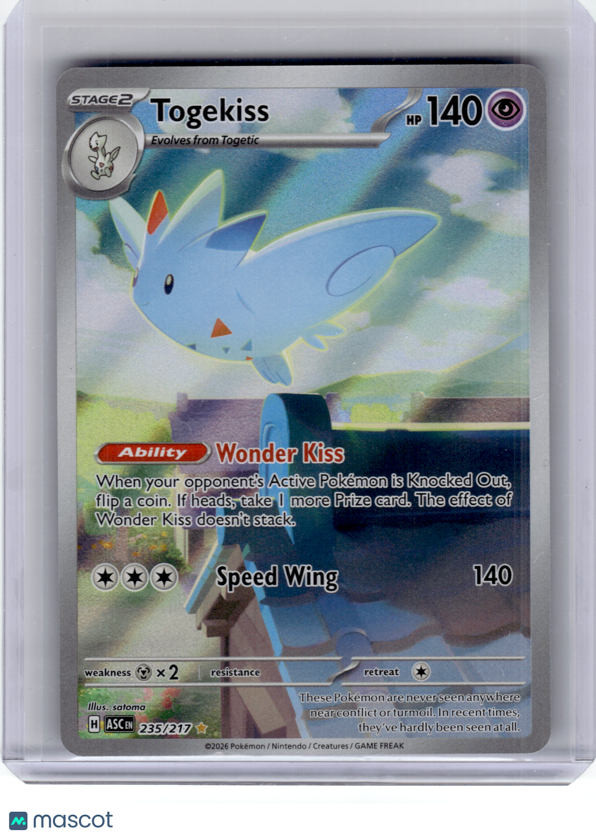 2026 Pokemon—Togekiss #235 Ascended Heroes—Illustration Rare Holo