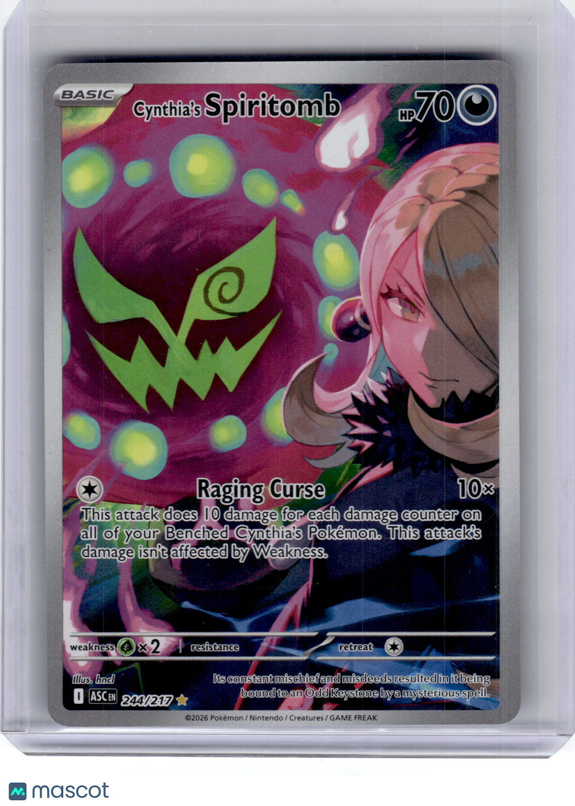 2026 Pokemon—Cynthia's Spiritomb #244 Ascended Heroes—Illustration Rare Holo