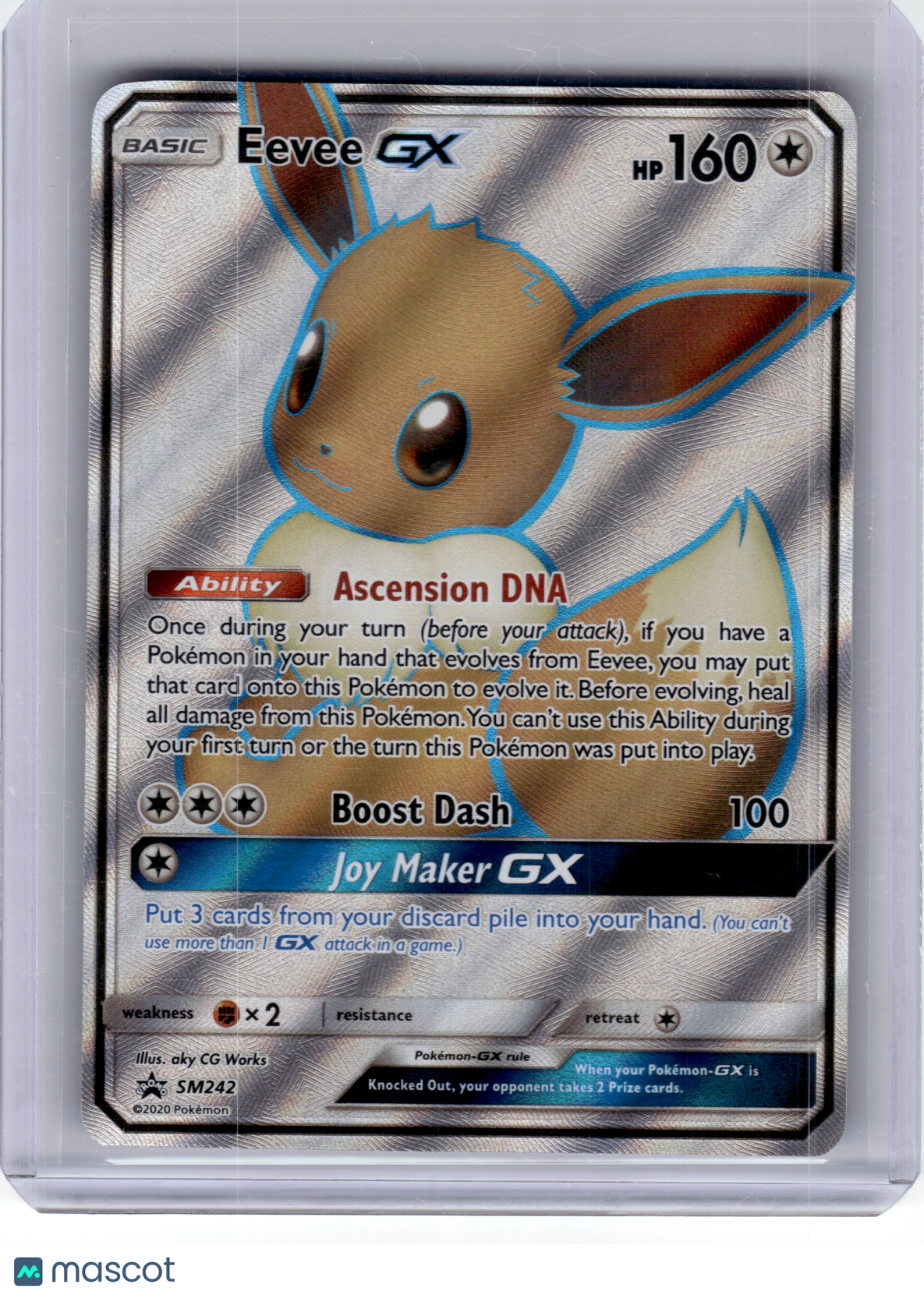 2020 Pokemon—Eevee GX #SM242 Sun & Moon—Black Star Promo Holo