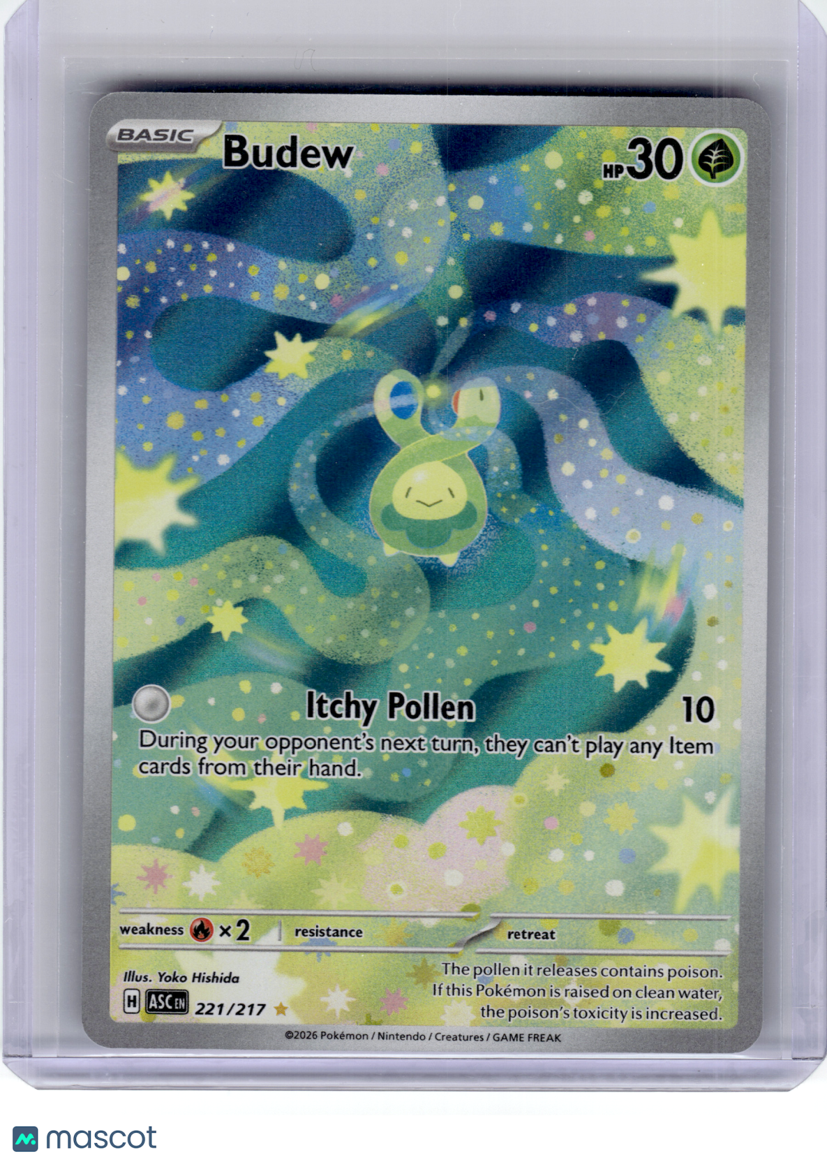 2026 Pokemon—Budew #221 Ascended Heroes—Illustration Rare Holo