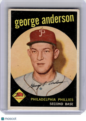 1959 Topps Baseball—George Anderson #338 —Very Good